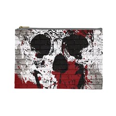 Skull Grunge Graffiti  Cosmetic Bag (large) by OCDesignss