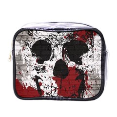 Skull Grunge Graffiti  Mini Travel Toiletry Bag (one Side) by OCDesignss