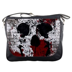 Skull Grunge Graffiti  Messenger Bag by OCDesignss