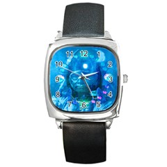 Magician  Square Leather Watch by icarusismartdesigns