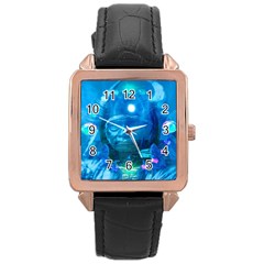 Magician  Rose Gold Leather Watch  by icarusismartdesigns