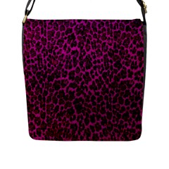 Pink Leopard  Flap Closure Messenger Bag (large) by OCDesignss