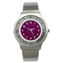 Pink Cheetah  Stainless Steel Watch (slim) by OCDesignss