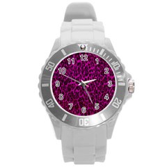 Pink Cheetah  Plastic Sport Watch (large) by OCDesignss