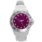 Pink Cheetah  Plastic Sport Watch (Large) Front