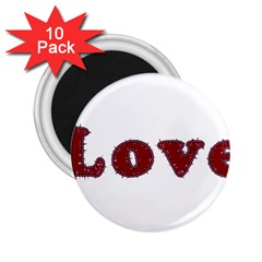 Love Typography Text Word 2 25  Button Magnet (10 Pack) by dflcprints