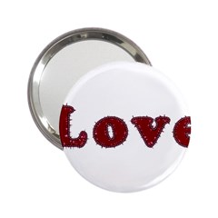 Love Typography Text Word Handbag Mirror (2 25 ) by dflcprints