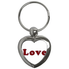 Love Typography Text Word Key Chain (heart) by dflcprints