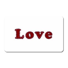 Love Typography Text Word Magnet (rectangular) by dflcprints