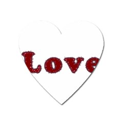 Love Typography Text Word Magnet (heart) by dflcprints