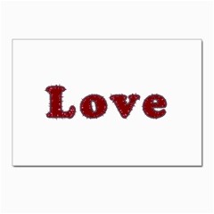 Love Typography Text Word Postcard 4 x 6  (10 Pack) by dflcprints