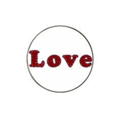 Love Typography Text Word Golf Ball Marker (for Hat Clip) by dflcprints