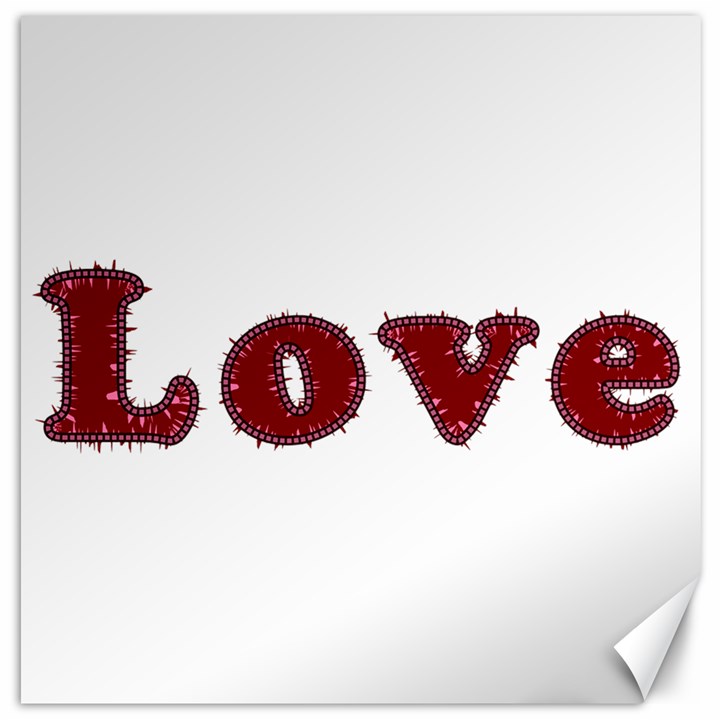 Love Typography Text Word Canvas 20  x 20  (Unframed)