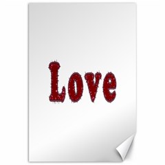 Love Typography Text Word Canvas 20  X 30  (unframed)