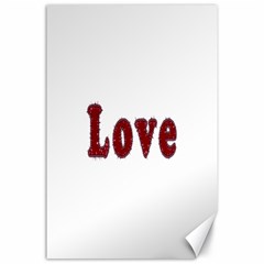 Love Typography Text Word Canvas 24  X 36  (unframed) by dflcprints