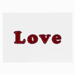 Love Typography Text Word Glasses Cloth (large) by dflcprints