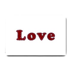 Love Typography Text Word Small Door Mat by dflcprints