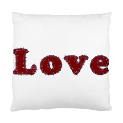 Love Typography Text Word Cushion Case (single Sided)  by dflcprints