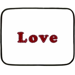 Love Typography Text Word Mini Fleece Blanket (two Sided) by dflcprints