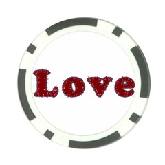 Love Typography Text Word Poker Chip (10 Pack) by dflcprints