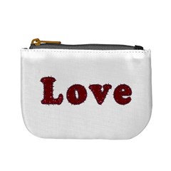 Love Typography Text Word Coin Change Purse by dflcprints