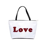 Love Typography Text Word Large Shoulder Bag Front