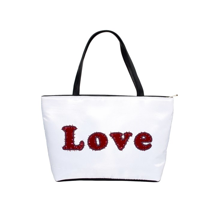 Love Typography Text Word Large Shoulder Bag