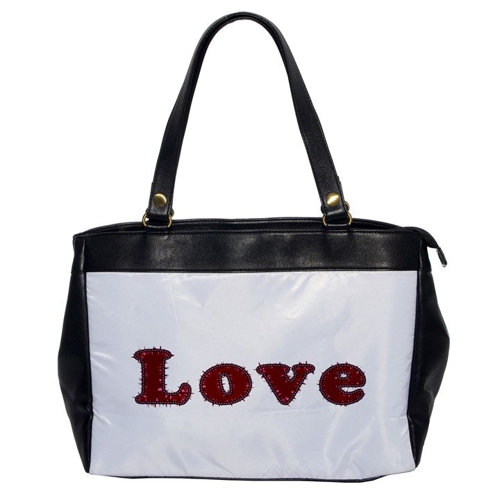 Love Typography Text Word Oversize Office Handbag (One Side)