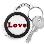 Love Typography Text Word Measuring Tape Front