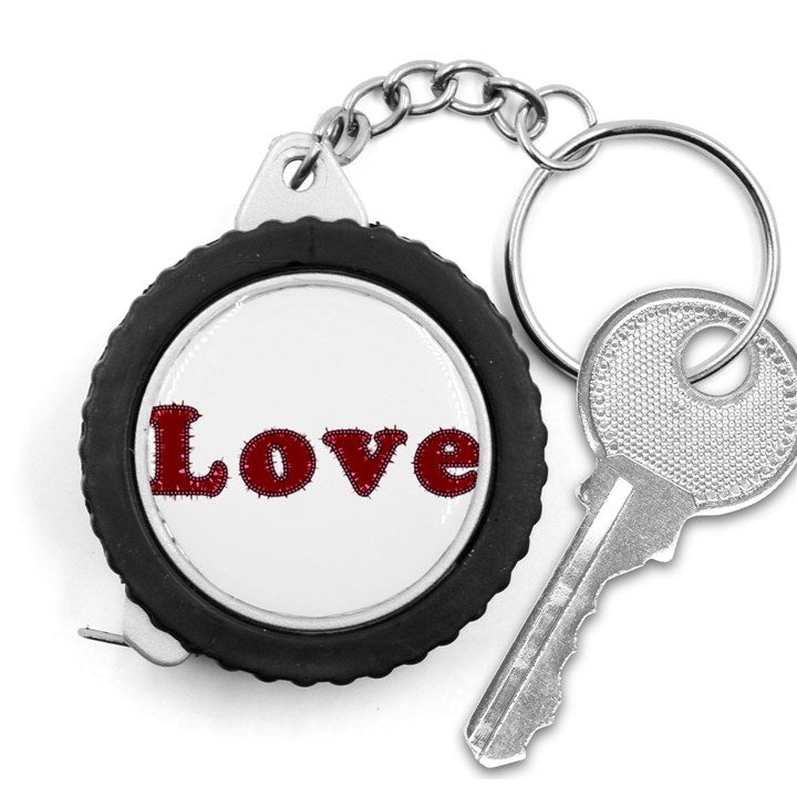 Love Typography Text Word Measuring Tape