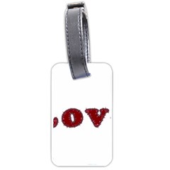 Love Typography Text Word Luggage Tag (one Side) by dflcprints