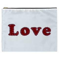 Love Typography Text Word Cosmetic Bag (xxxl) by dflcprints