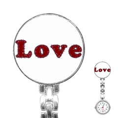 Love Typography Text Word Stainless Steel Nurses Watch by dflcprints