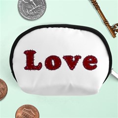 Love Typography Text Word Accessory Pouch (medium) by dflcprints