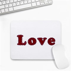 Love Typography Text Word Small Mouse Pad (rectangle) by dflcprints