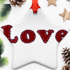 Love Typography Text Word Star Ornament by dflcprints