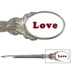 Love Typography Text Word Letter Opener by dflcprints