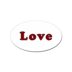 Love Typography Text Word Sticker (oval) by dflcprints