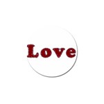 Love Typography Text Word Golf Ball Marker 4 Pack Front