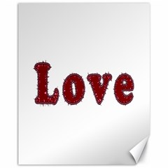 Love Typography Text Word Canvas 11  X 14  (unframed) by dflcprints