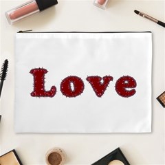 Love Typography Text Word Cosmetic Bag (xl) by dflcprints