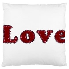 Love Typography Text Word Large Cushion Case (two Sided)  by dflcprints