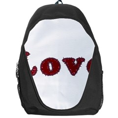 Love Typography Text Word Backpack Bag by dflcprints