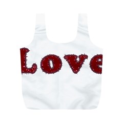 Love Typography Text Word Reusable Bag (m) by dflcprints