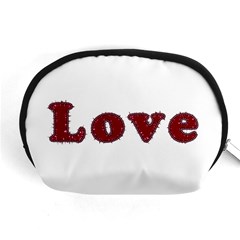 Love Typography Text Word Accessory Pouch (medium) by dflcprints