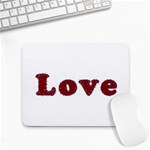 Love Typography Text Word Small Mouse Pad (Rectangle) Front