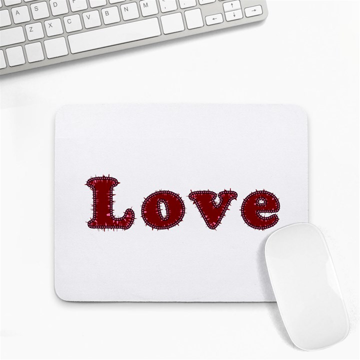 Love Typography Text Word Small Mouse Pad (Rectangle)