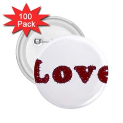 Love Typography Text Word 2 25  Button (100 Pack) by dflcprints