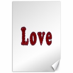 Love Typography Text Word Canvas 12  X 18  (unframed) by dflcprints