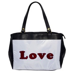 Love Typography Text Word Oversize Office Handbag (one Side) by dflcprints